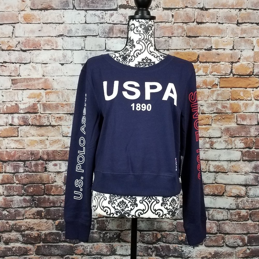 NWT U.S. POLO ASSN. LONG SLEEVE BLUE, WHITE, & RED